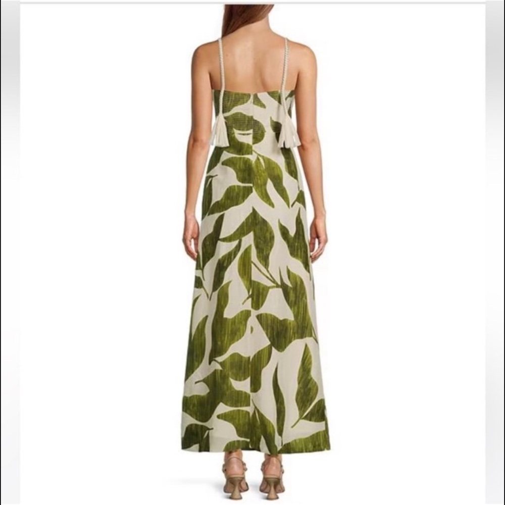 NWT Antonio Melani x M.G. Style Finley Linen Blend Sweetheart Neck Maxi Dress - Picture 7 of 8